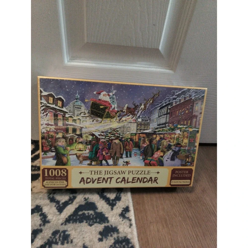 The Jigsaw Puzzle Advent Calendar Countdown 1008 Pcs Poster Included Sealed New